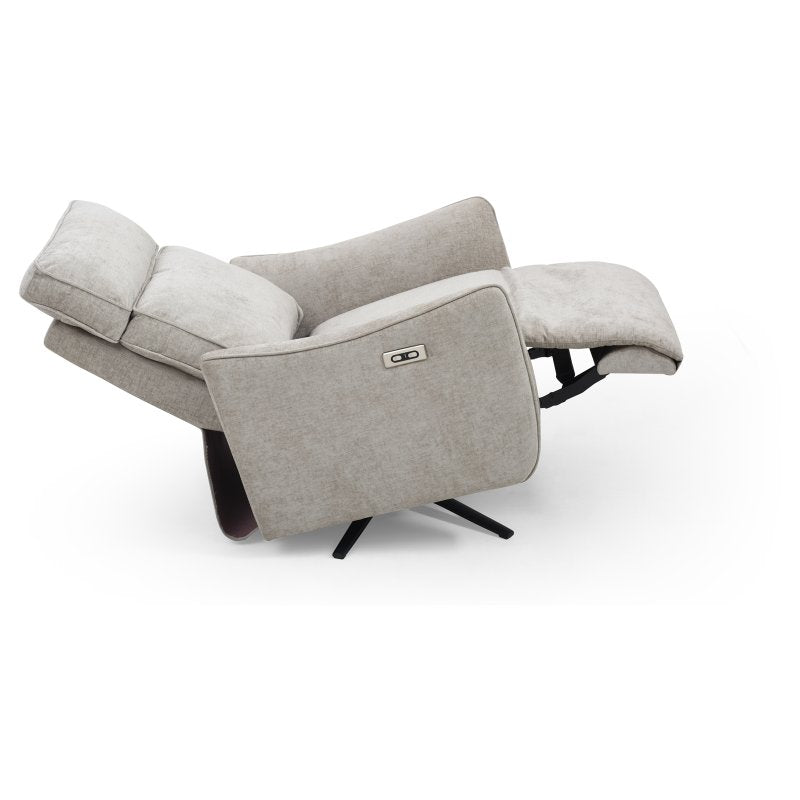 Finn Electric Recliner Swivel Chair - Natural