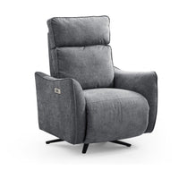 Finn Electric Recliner Swivel Chair - Grey