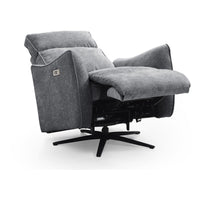 Finn Electric Recliner Swivel Chair - Grey