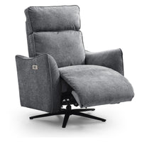 Finn Electric Recliner Swivel Chair - Grey