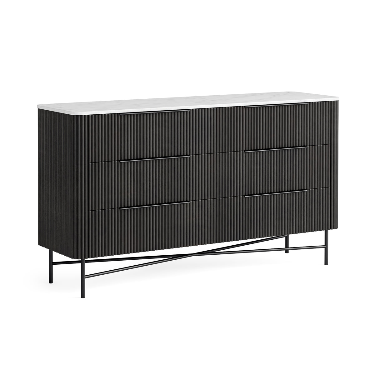 Luna Bedroom Collection - Marble/Black