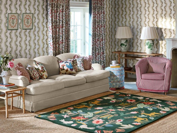 Sanderson Rugs - Forest of Dean Forest Green