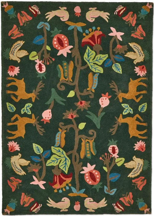Sanderson Rugs - Forest of Dean Forest Green