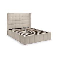 Gatsby Storage Ottoman Bed - Cream Velvet