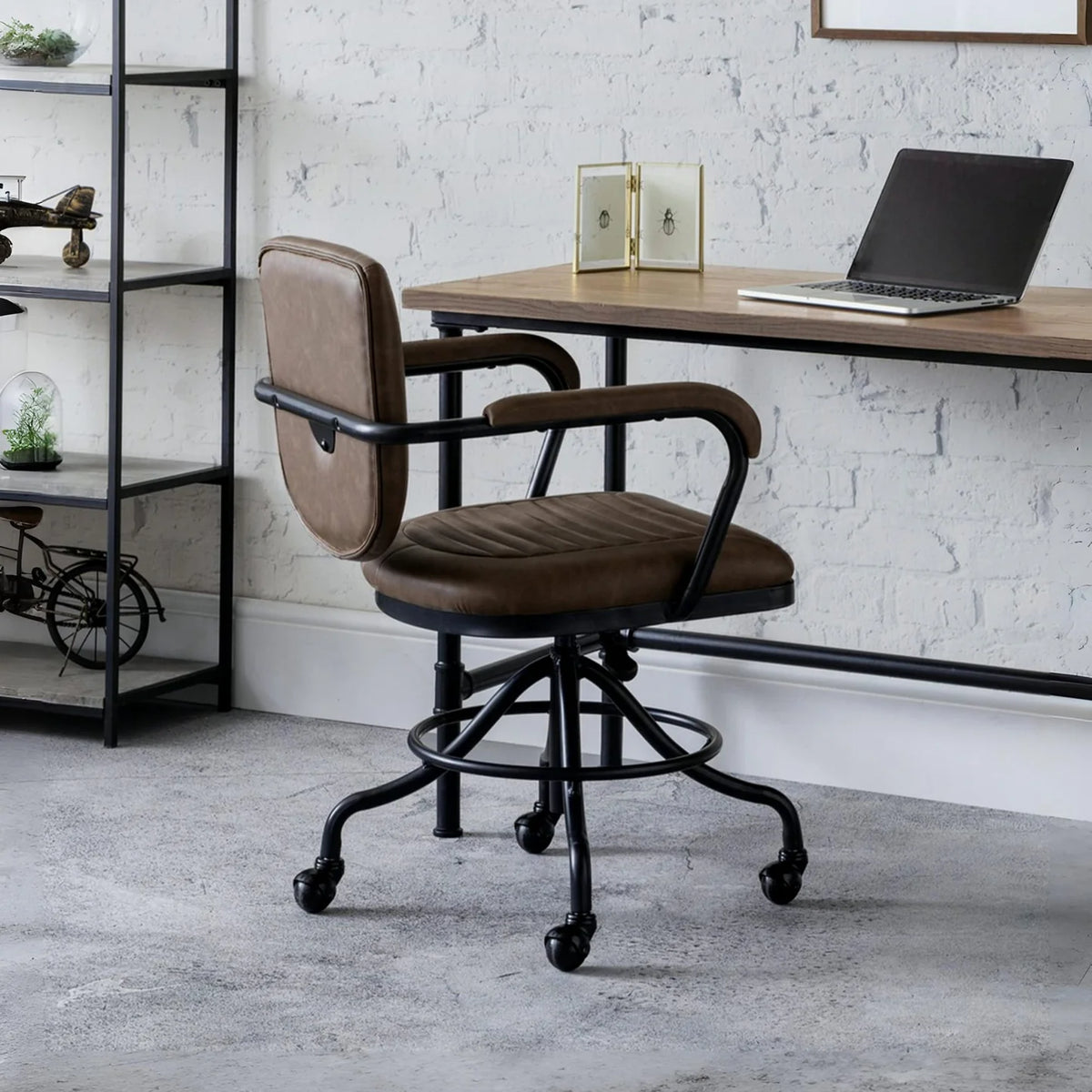 Gehry Upholstered Office Chair - Brown