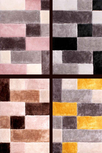 3D Carved Blocks Rugs