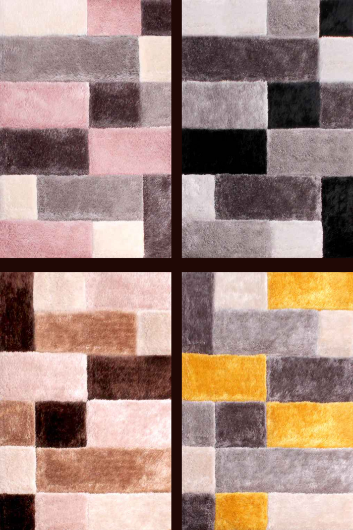3D Carved Blocks Rugs