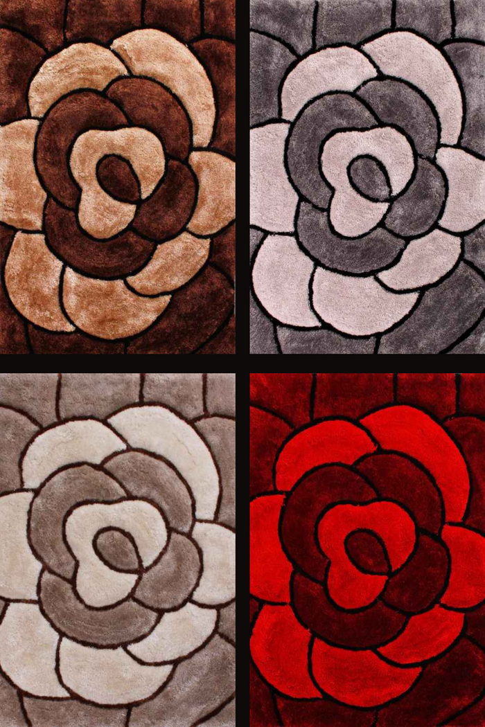 3D Carved Rose Rugs