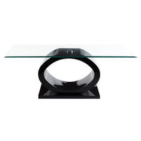 Halo Occasional Table Collection - Black/Glass
