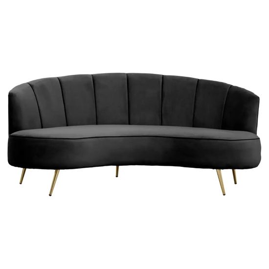 Hasna 3 Seater Sofa - Black