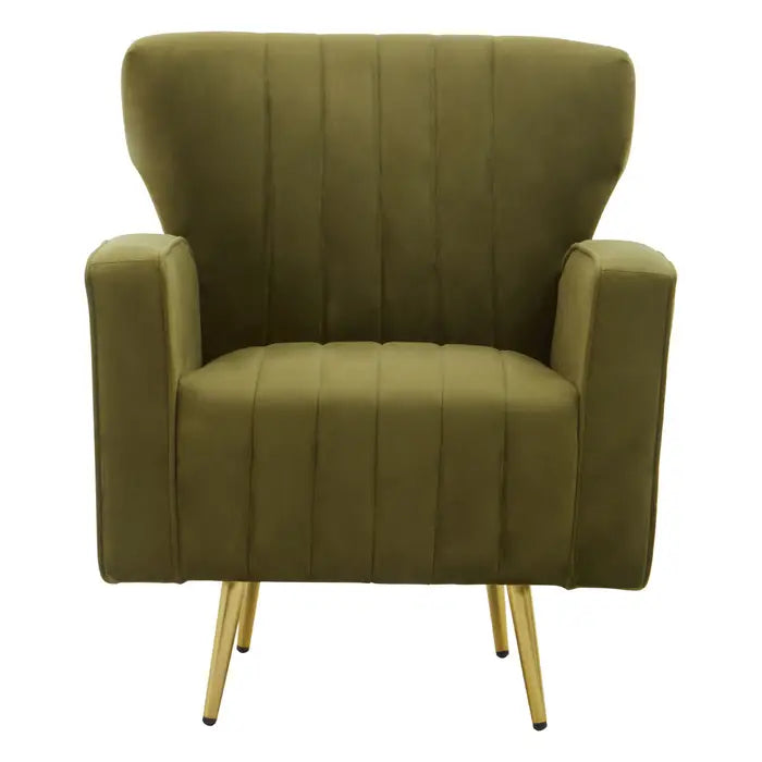 Hayley Velvet Armchair - Green