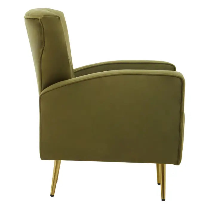 Hayley Velvet Armchair - Green