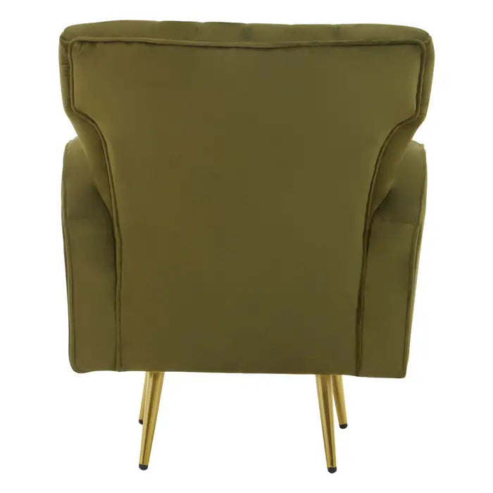 Hayley Velvet Armchair - Green