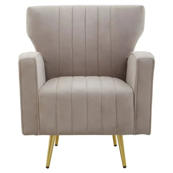 Hayley Velvet Armchair - Mink
