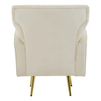 Hayley Velvet Armchair - Natural