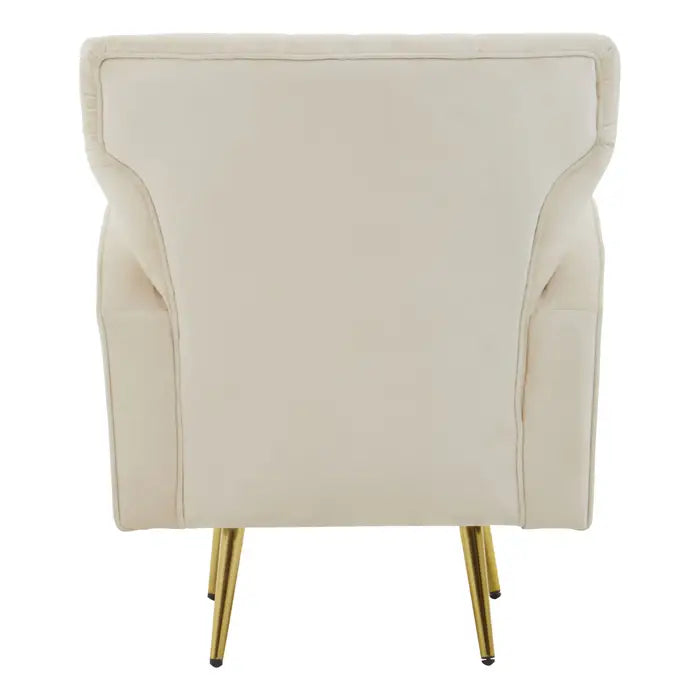 Hayley Velvet Armchair - Natural