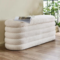 Hailey Upholstery Storage Collection - Ivory Boucle