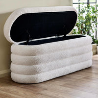 Hailey Upholstery Storage Collection - Ivory Boucle