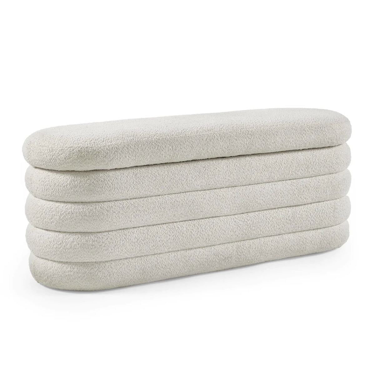 Hailey Upholstery Storage Collection - Ivory Boucle