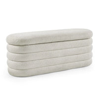 Hailey Upholstery Storage Collection - Ivory Boucle