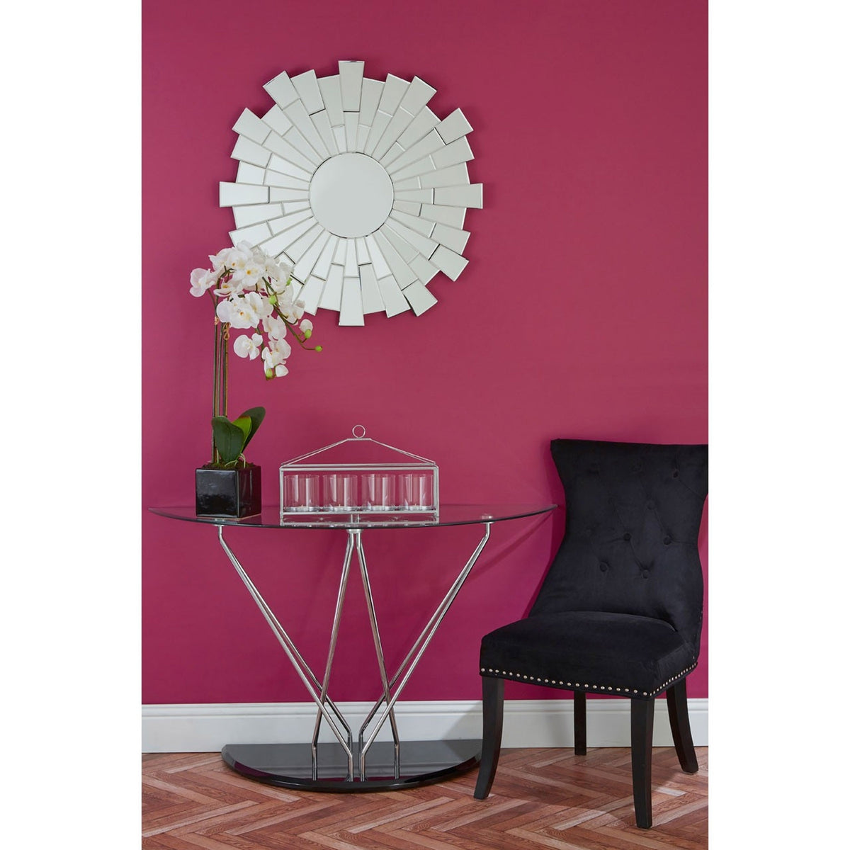 Halo Occasional Table Collection - Black/Glass