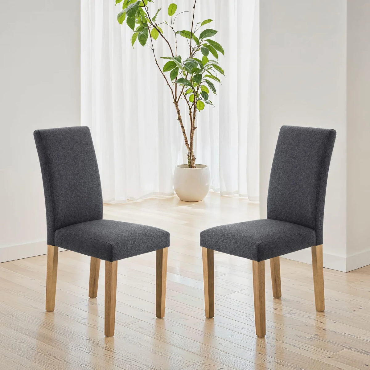 Hastings Fabric Dining Chair (Set of 2) - Grey