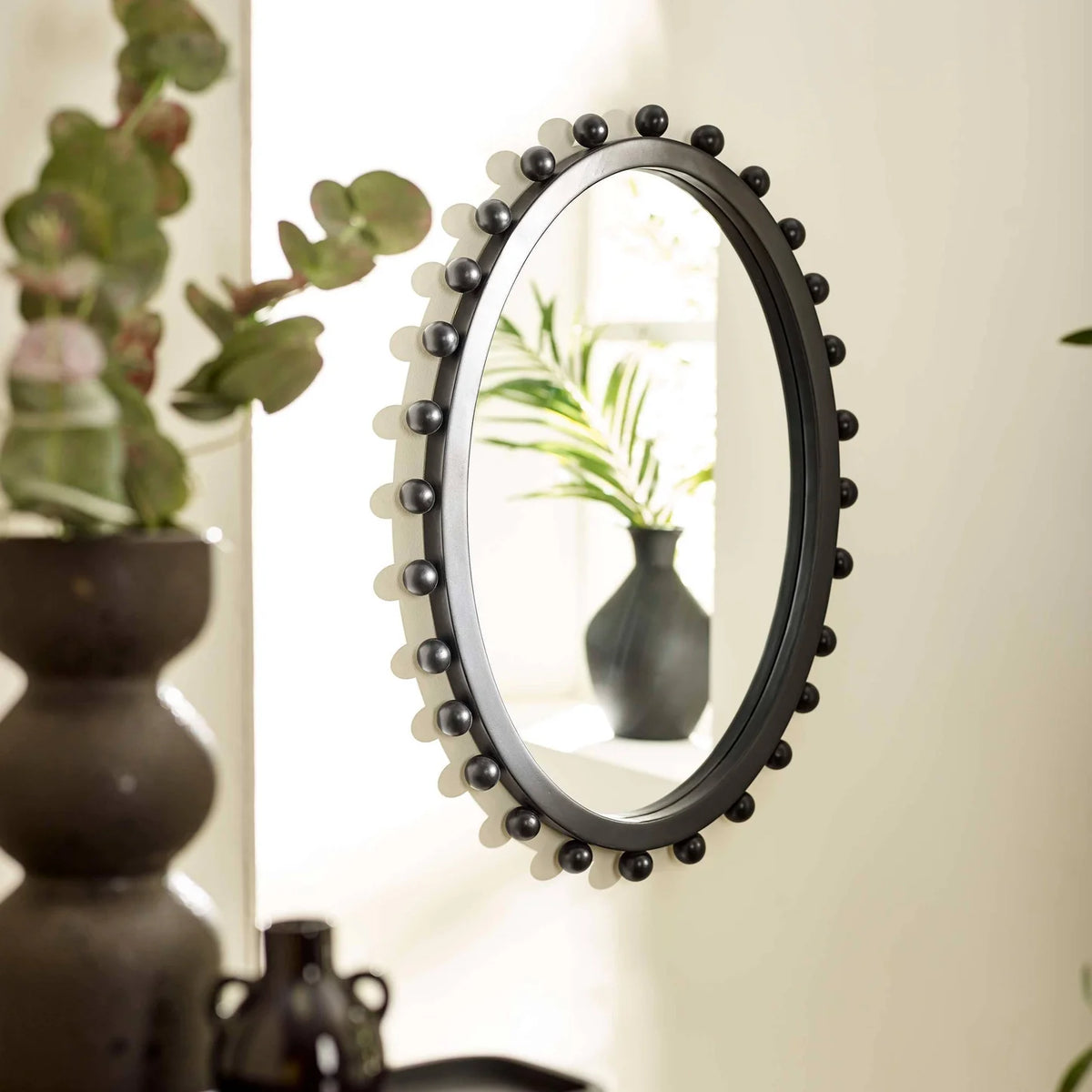 Hendrix Oval Beaded Mirror
