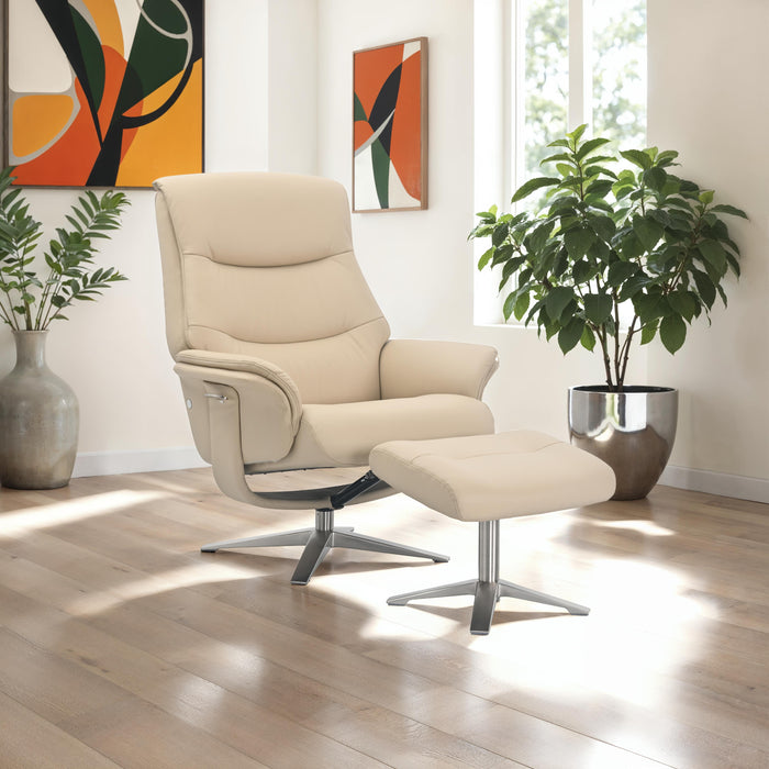 Hudson Recliner - Cafe Latte Leather