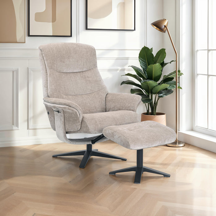 Hudson Recliner - Husk Fabric