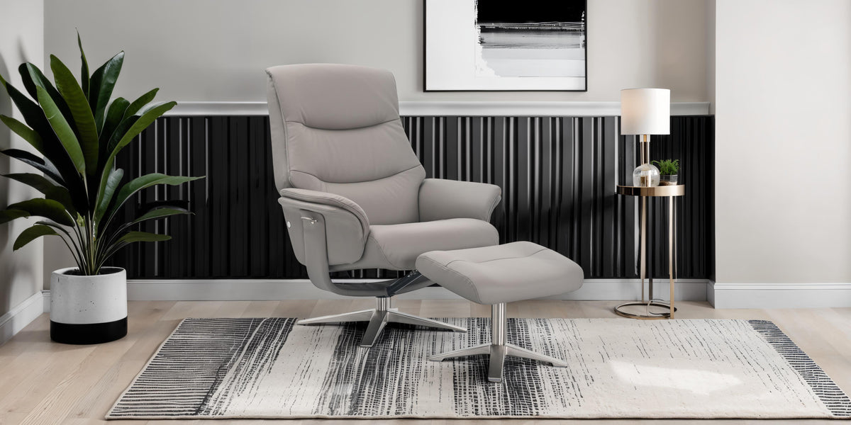 Hudson Recliner - Platinum Leather