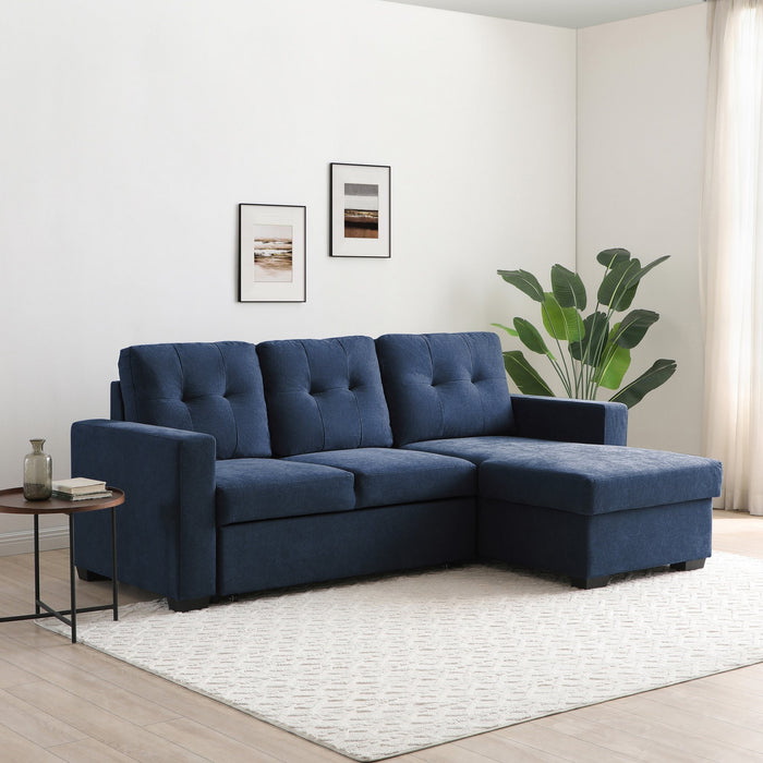 Hampton Corner Sofa Bed - Navy