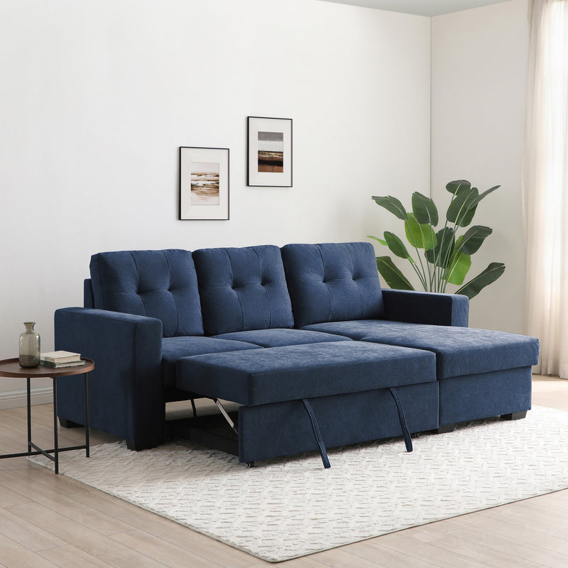 Hampton Corner Sofa Bed - Navy