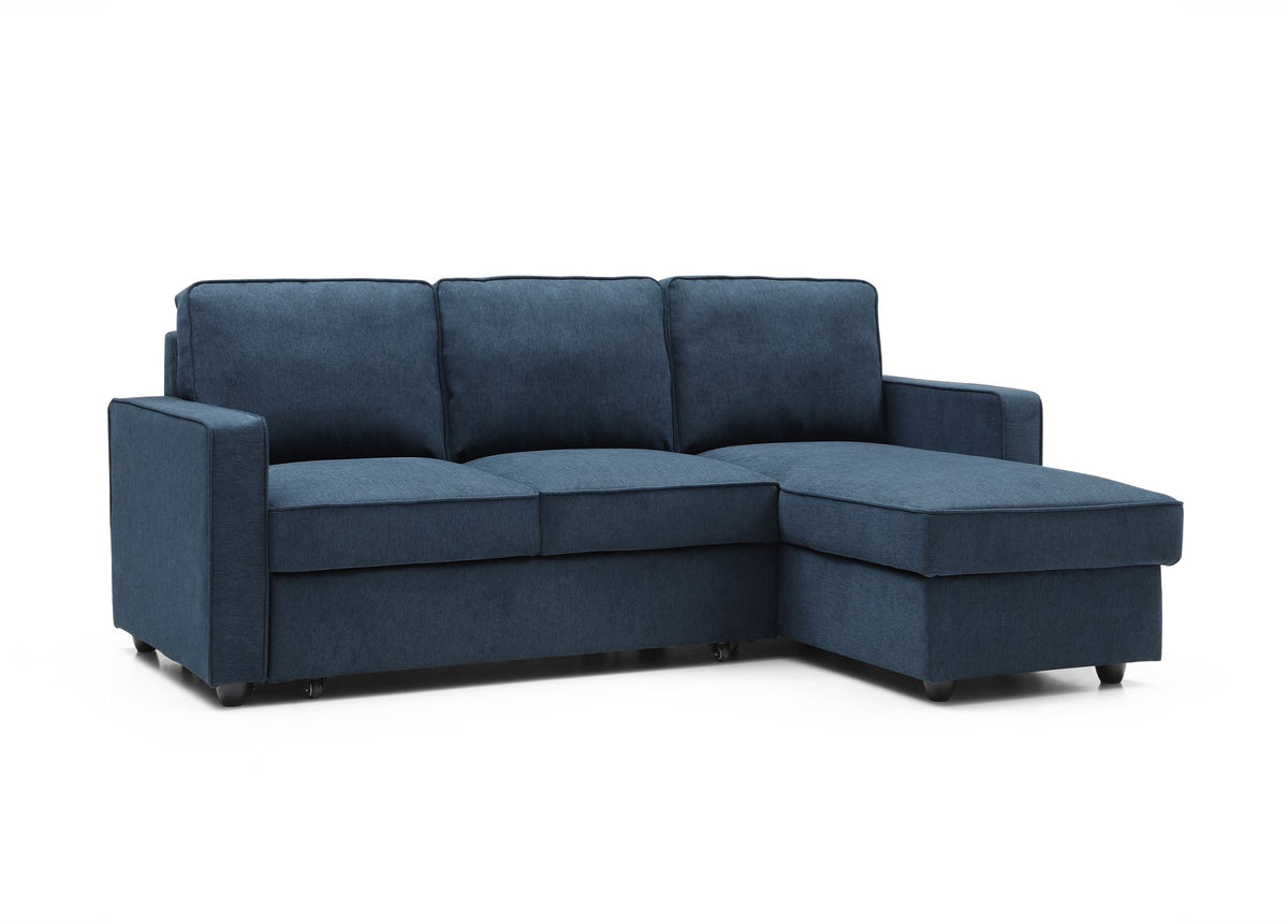 Myles Corner Sofa Bed - Blue