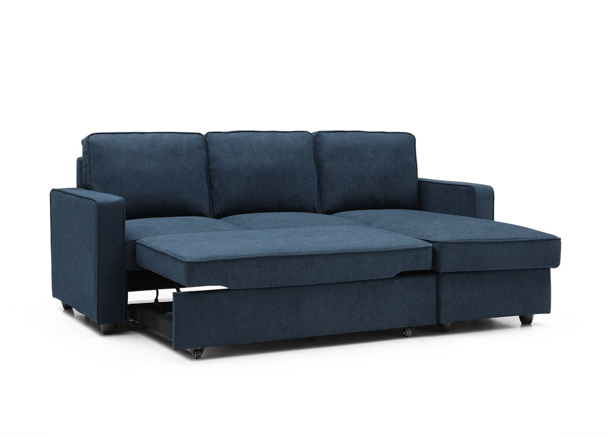 Myles Corner Sofa Bed - Blue