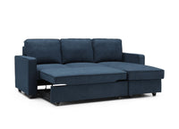 Myles Corner Sofa Bed - Blue