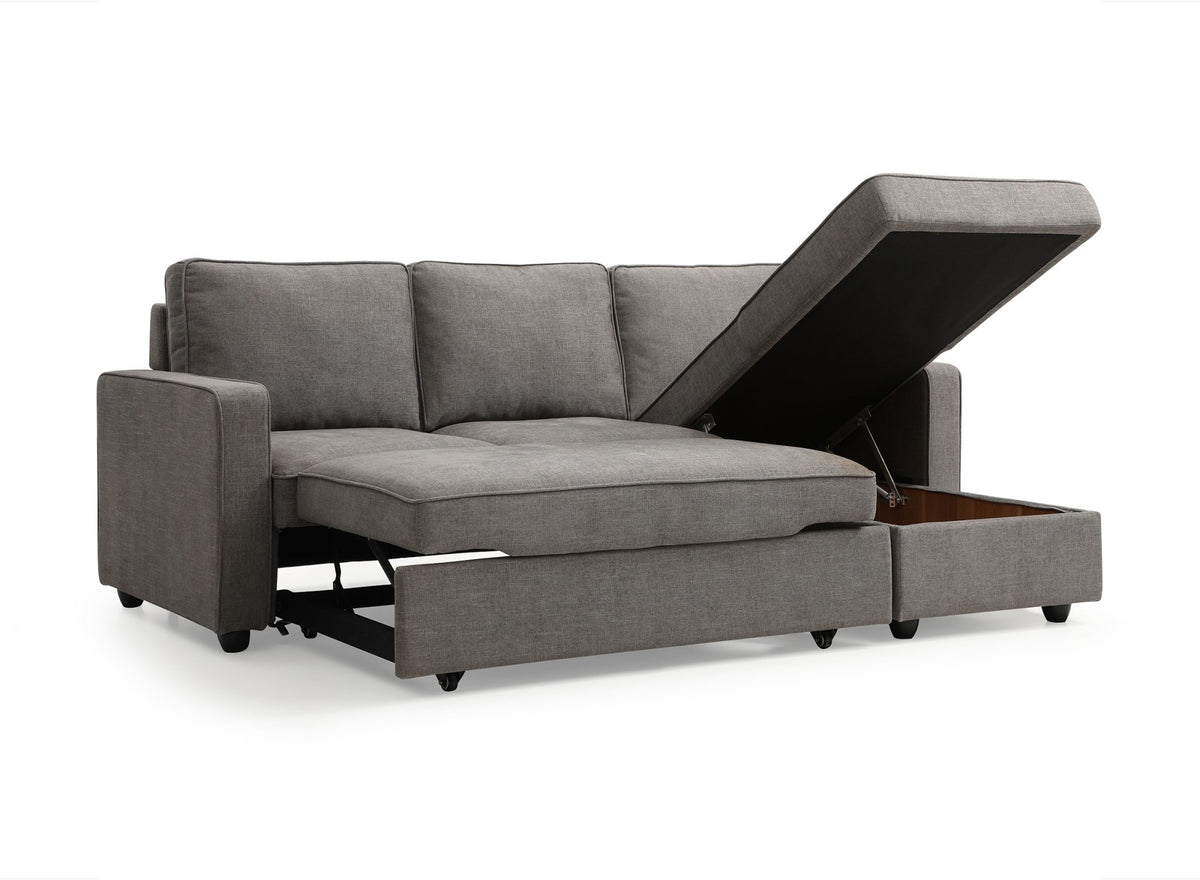Myles Corner Sofa Bed - Grey