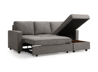 Myles Corner Sofa Bed - Grey
