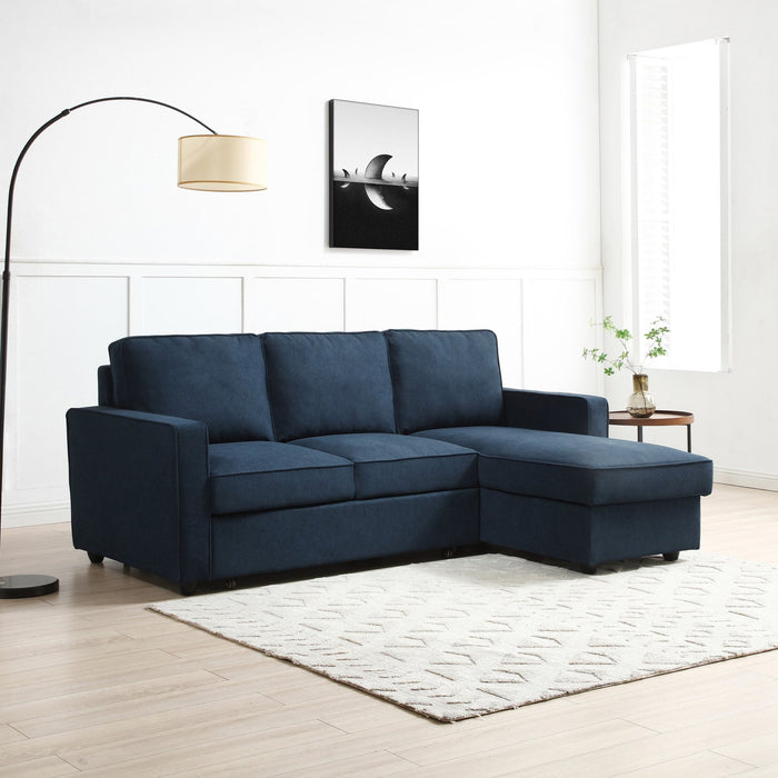 Myles Corner Sofa Bed - Blue