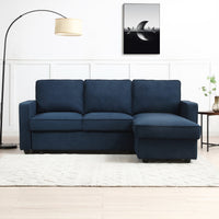 Myles Corner Sofa Bed - Blue