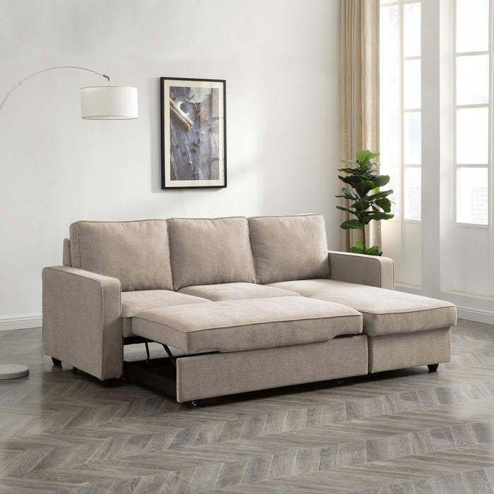 Myles Corner Sofa Bed - Natural