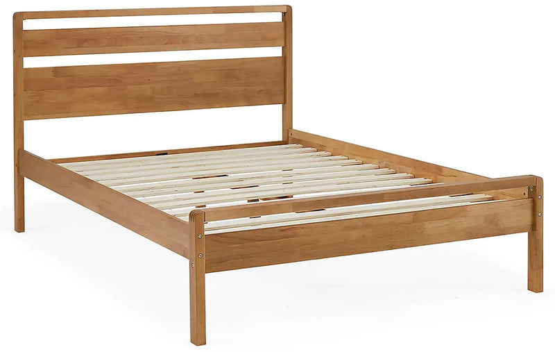 Skandi Mid Century Bed - Mid Oak