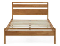 Skandi Mid Century Bed - Mid Oak