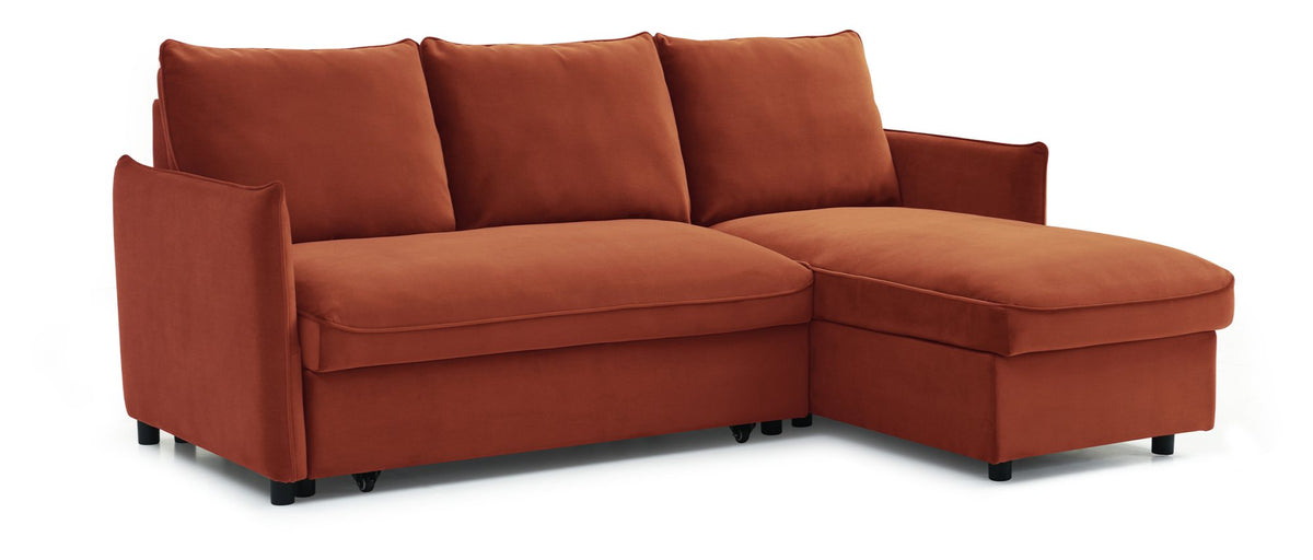 Blaire Sofa Bed Collection - Burnt Orange