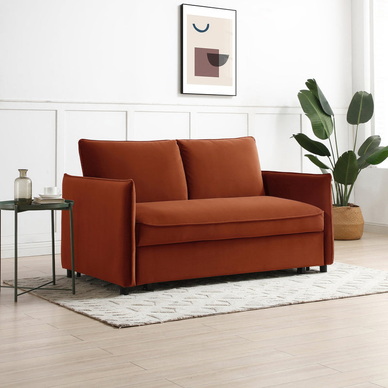 Blaire Sofa Bed Collection - Burnt Orange