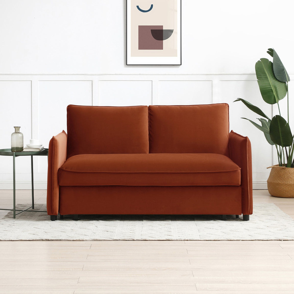 Blaire Sofa Bed Collection - Burnt Orange