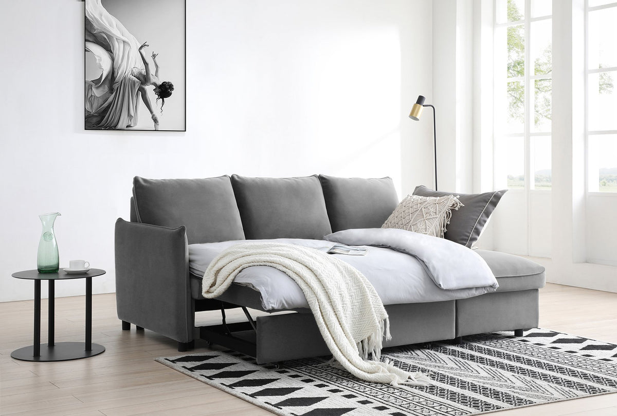 Blaire Sofa Bed Collection - Grey Boucle