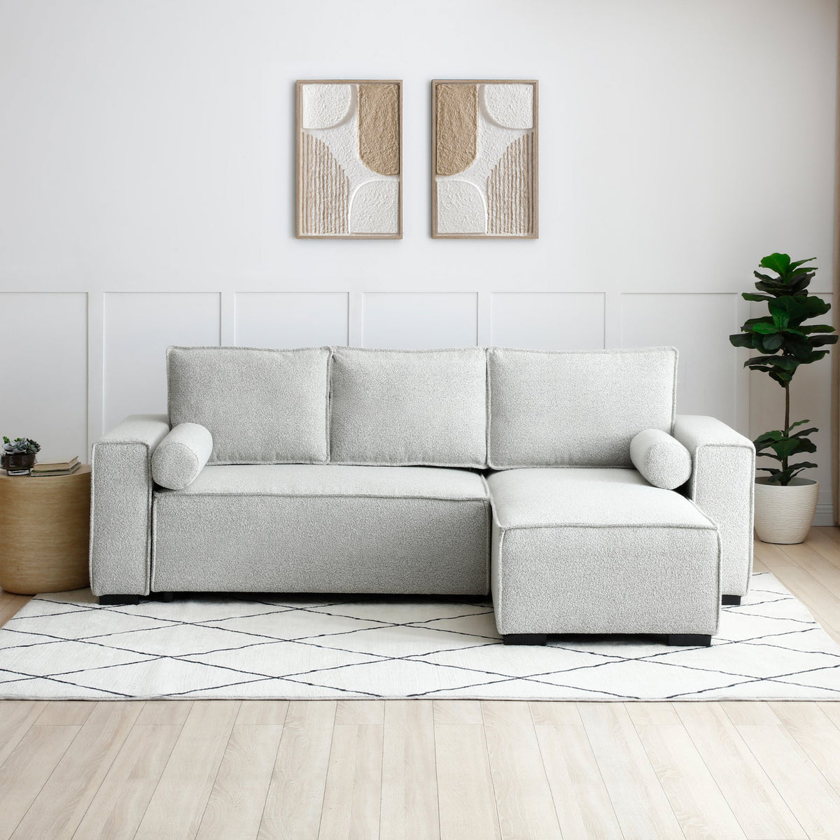 Harrison Corner Sofa Bed - Natural