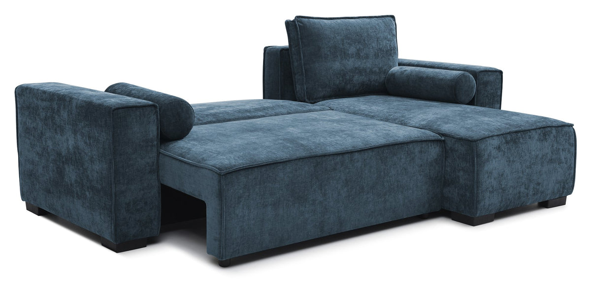 Harrison Corner Sofa Bed - Navy