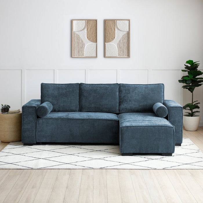 Harrison Corner Sofa Bed - Navy
