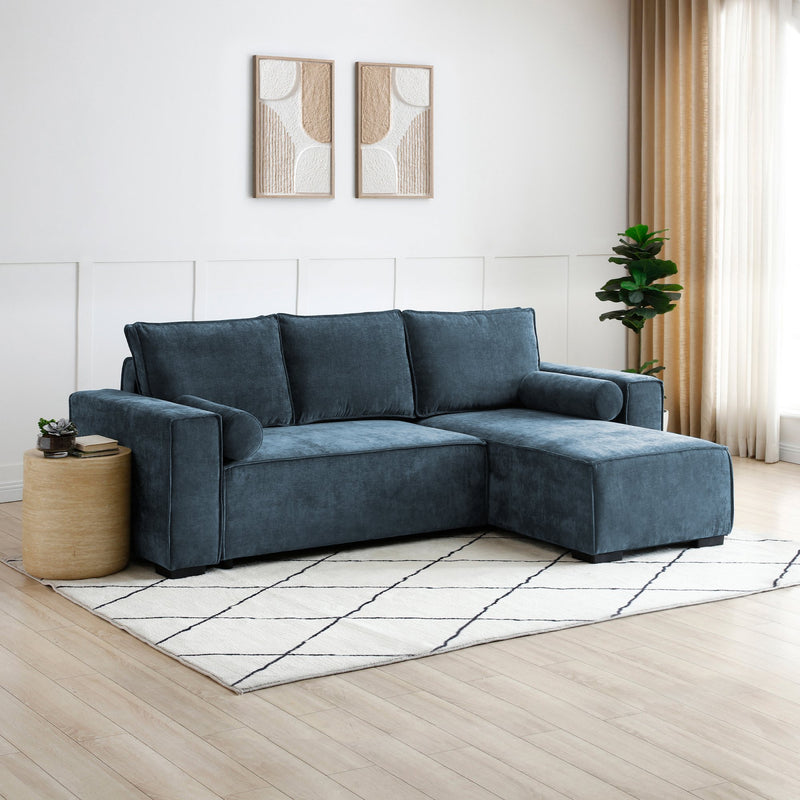 Harrison Corner Sofa Bed - Navy